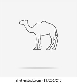 Camel icon. Vector concept illustration for design.