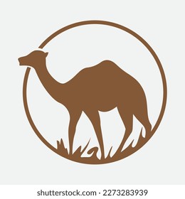 Diseño de la ilustración del vector de icono de camello