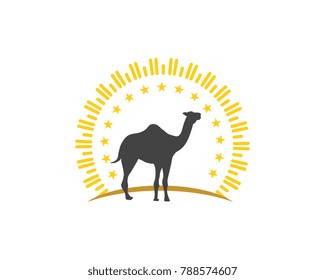 Camel Icon Vector illustration design Logo Template