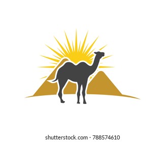 Camel Icon Vector illustration design Logo Template