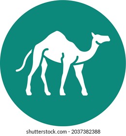 Camel icon vector image. Can also be used for Village. Suitable for mobile apps, web apps and print media.