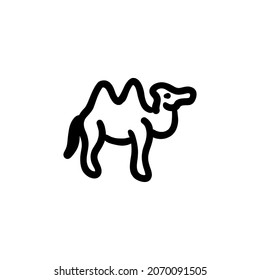 camel icon in vector. Logotype - Doodle