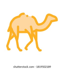 Camel Icon Vector. Outline Camel Sign. Isolated Contour Symbol Illustration