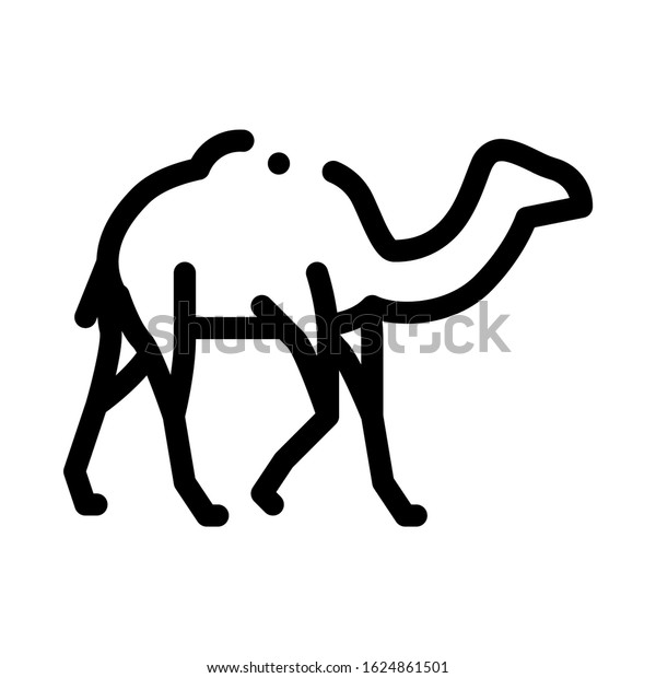 Camel Icon Vector. Outline Camel Sign.
Isolated Contour Symbol
Illustration