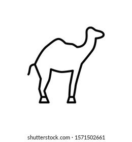camel icon vector outline style design