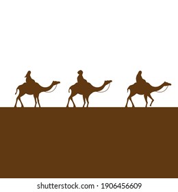Camel illustration logo vector design