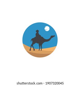 Camel illustration logo vector design