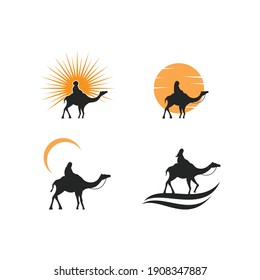 Camel illustration logo vector design