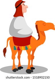 Camel, illustration, vector on white background.