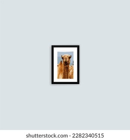 CAMEL ILUSTRATION VECTOR ART PRINTABLE FHOTO FRAME