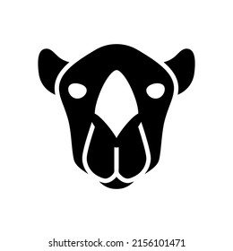 Camel isolated glyph icon. Animal head vector symbol. Agriculture sign. Graph symbol for your web site design, logo, app, UI. EPS10.