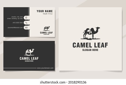 Camel leaf logo template on monogram style
