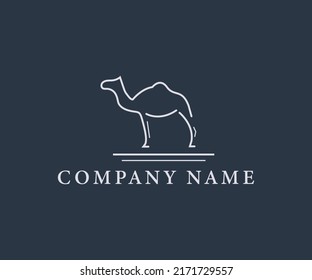 Camel Line art Logo Design