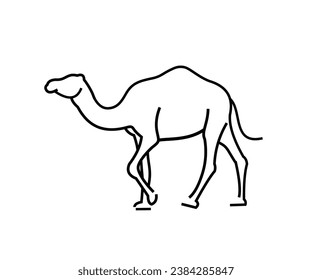 Camel Line Art Logo Icon