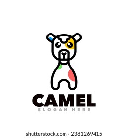 Camel line simple logo design