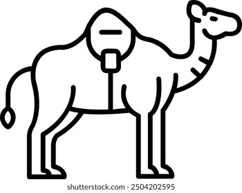 Camel Line vector Icon Design