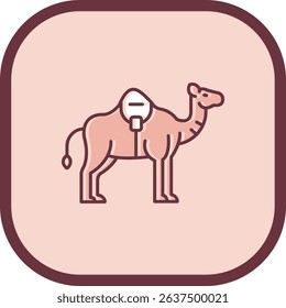Camel Line vector Icon Design