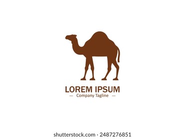 Camel logo, camel animal icon, arabian camel vector