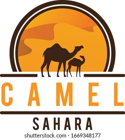 ilustración vintage del diseño del logotipo de camello