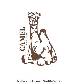 Camel logo design vector. Silhouette Camel Template Illustration. Icon Symbol