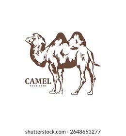 Camel logo design vector. Silhouette Camel Template Illustration. Icon Symbol