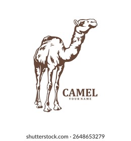Camel logo design vector. Silhouette Camel Template Illustration. Icon Symbol