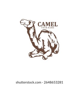 Camel logo design vector. Silhouette Camel Template Illustration. Icon Symbol