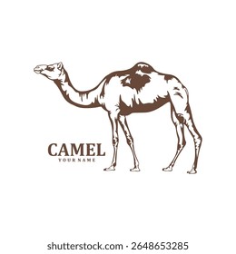 Camel logo design vector. Silhouette Camel Template Illustration. Icon Symbol