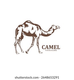 Camel logo design vector. Silhouette Camel Template Illustration. Icon Symbol