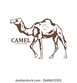 Camel logo design vector. Silhouette Camel Template Illustration. Icon Symbol