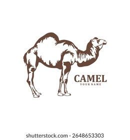 Camel logo design vector. Silhouette Camel Template Illustration. Icon Symbol
