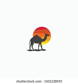 Camel Logo Icon Design Template Vector