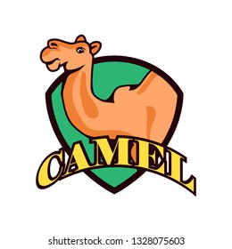 camel logo isolated on white background. vector illustration
