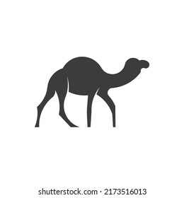 Camel logo isolated on white background. Camel vector template, black camel vector stock image. Vector illustration.