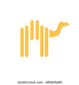 Camel logo with lines