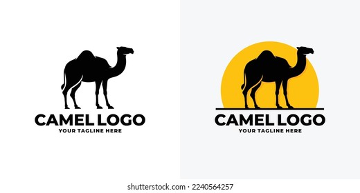 Camel logo set design vector illustration