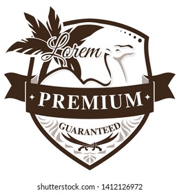 Camel logo and sign vector. Brand logo in the shape of a camel and coconut tree. PREMIUM QUALITY GUARANTEED Badge Vector.  High Quality Vintage Badges. Premium Quality Badge logo design element.