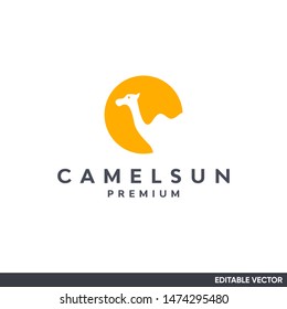 camel logo simple design template