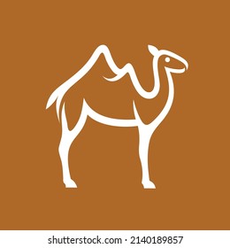 camel logo with single line concept