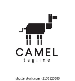 Camel Logo stock vector Illustration of icon minimalist black silhouette
