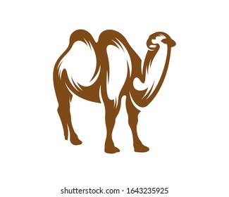 
Vector de logotipo de camello, gráfico animal, ilustración de plantilla de diseño de camello