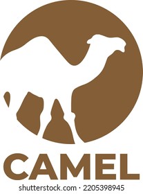 camel logo vector design, simple camel logo