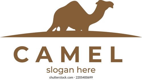 camel logo vector design, simple camel logo