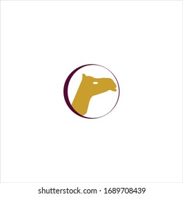 Plantilla de diseño de vectores con logotipo de camello