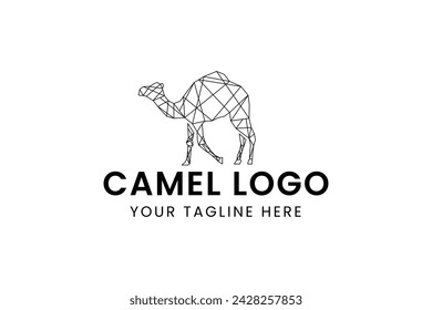 Ilustración del icono del vector del logotipo del camello