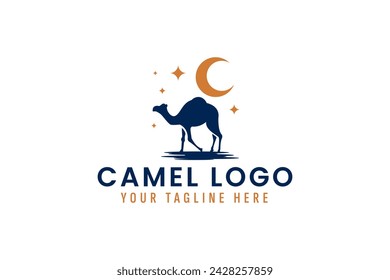 Ilustración del icono del vector del logotipo del camello