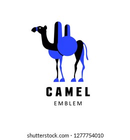 Camel logotype - vector illustration - Icon design on light back