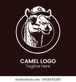 ilustración de diseño vectorial del logotipo de la mascota del camello