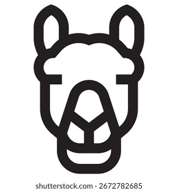 Camel Modern Vector Icon - Minimal Illustration Symbol Template für Web Mobile App UI Design