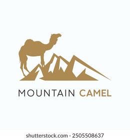 Camel mountain. Camel logo. Camel flat icon vector